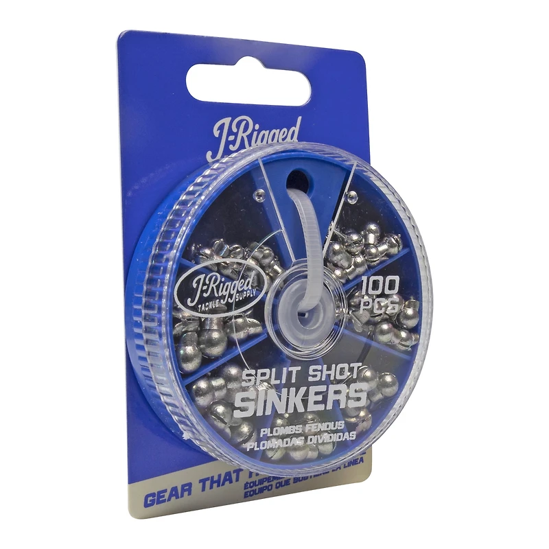 J-Rigged Tackle Supply Assortiment de plombs fendus amovibles