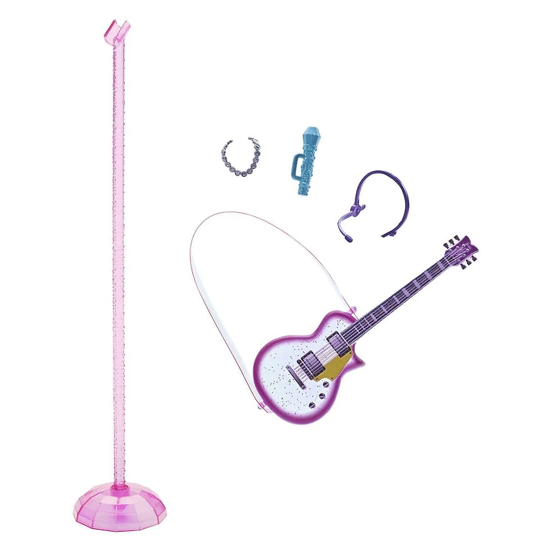 Barbie "Brooklyn" Roberts doll inspired by "Barbie: Big City, Big Dreams" movie brunette and 11.5 in. (29.21 cm) braids, with music, lighting, microphone and accessories, gift for ages 3 to 7