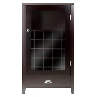 Winsome Bordeaux Wine Cabinet 25-Bottle Slot Modular in Espresso Finish - 92455