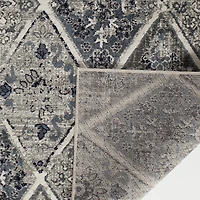 Tapis tissé brun et bleu Zunthus