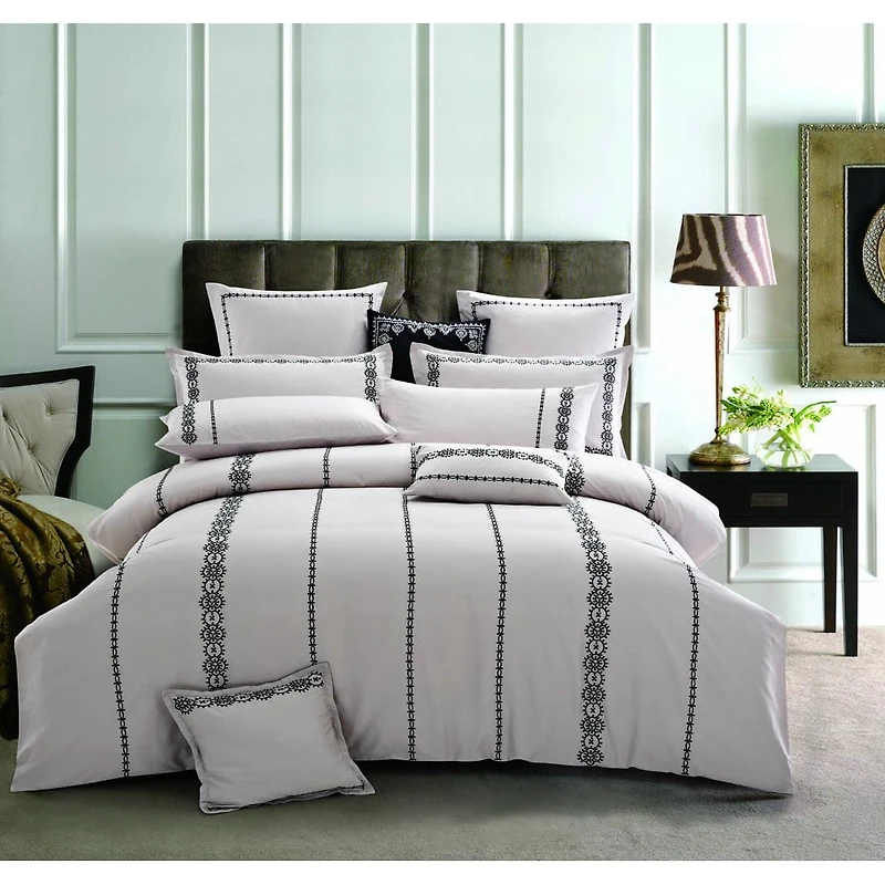 Johnson Home 200 TC Fashion Bedding Cotton Yarn Duvet Cover Sets (Queen)