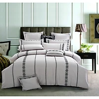 Johnson Home 200 TC Fashion Bedding Cotton Yarn Duvet Cover Sets (Queen)