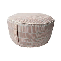 IH Casa Decor Cross Stripes Outdoor Inflatable Pouf Peach
