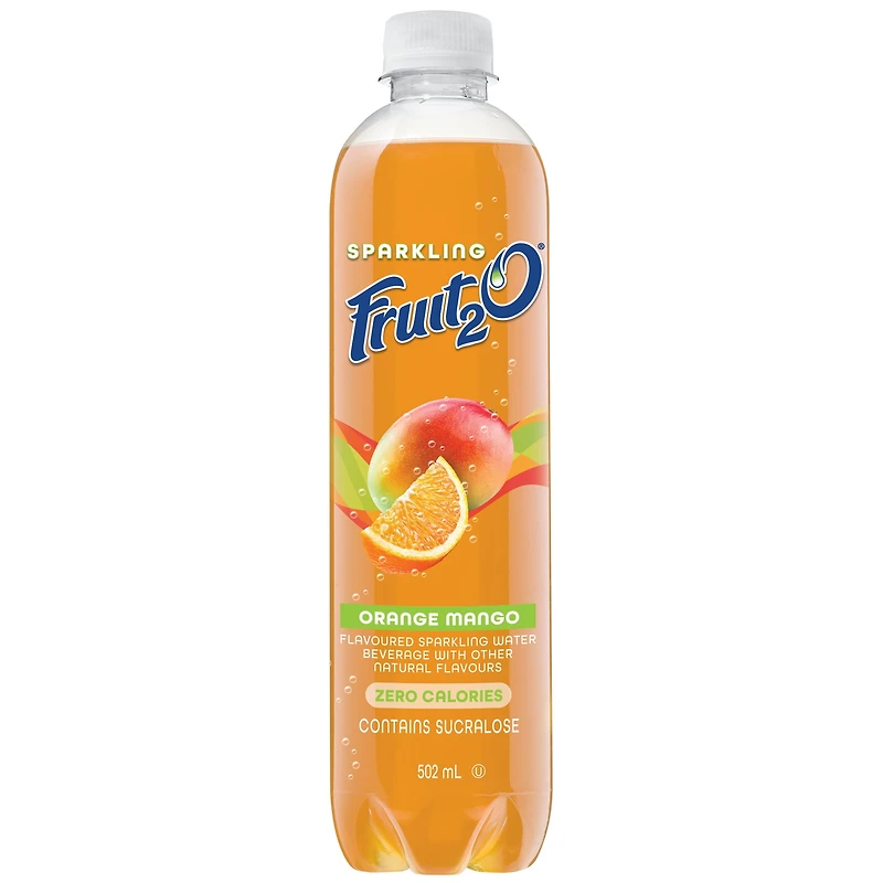 Fruit 2O Sparkling Orange Mango, 502ml