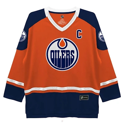 NHL Edmonton Oilers McDavid Men's Long Sleeve Deluxe Jersey Sweater