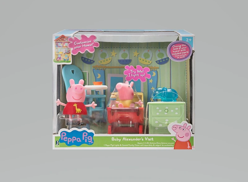 Peppa Pig Little Rooms Playtime avec Peppa et Baby Alexander