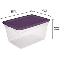 Sterilite 55L Storage Box - Purple
