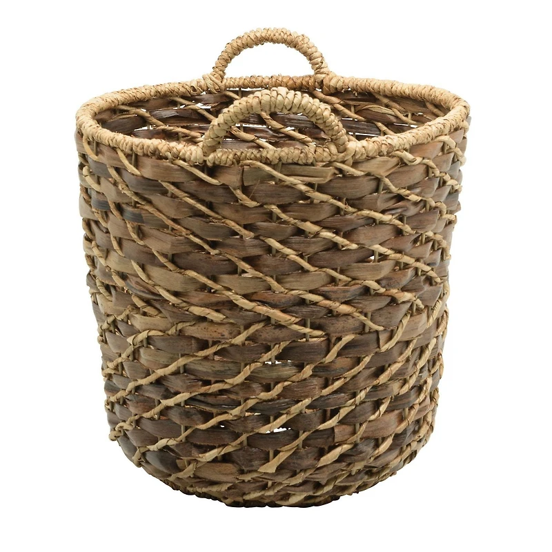 Panier de rangement bacbac et bangkuang, fabriqué avec des fibres naturelles, marron Panier en roseau tissé