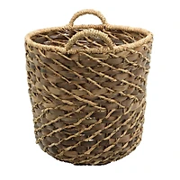 Panier de rangement bacbac et bangkuang, fabriqué avec des fibres naturelles, marron Panier en roseau tissé