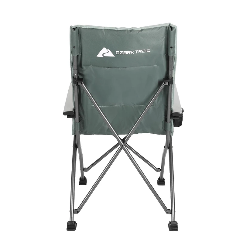Ozark Trail High Back Camping Chair, Green, Adult, High Back Camp Chair