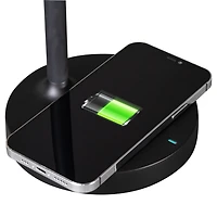 Lampe de bureau LED Gleam avec charge sans fil, ClearSun, noire, vente au détail