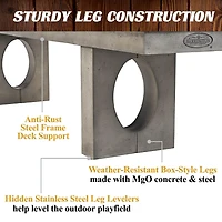 11 ft Aurora Outdoor All-Weather Shuffleboard Table, All Acessories Included, By Barrington Billiards