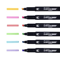 Surligneurs à Double Pointe MONO Edge , 6-pack