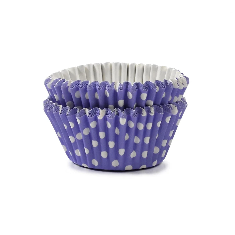 PLSB BC 24CT BLU DOT, 24 pk baking cups blue dots