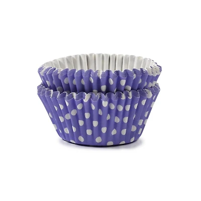 PLSB BC 24CT BLU DOT, 24 pk baking cups blue dots