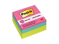 Cube de feuillets 2027-BRT Post-it®, couleurs vives, 76 mm x 76 mm (3 po x 3 po), 1 cube/paquet, 400 feuillets/cube