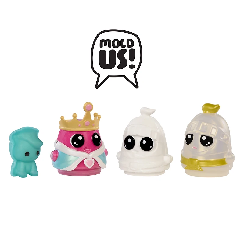 DohKins Ice Cream Castle with Princess & Knight - Dough Never Dries, 10oz scented dough