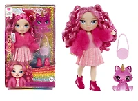 Rainbow High Littles – Magenta Monroe, petite poupée rose de 5,5 po (14 cm) articulée