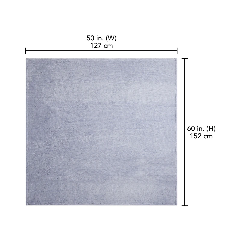 HOMETRENDS Blue Mélange Plush Throw, 20% Recycled Polyester