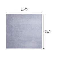 HOMETRENDS Blue Mélange Plush Throw, 20% Recycled Polyester