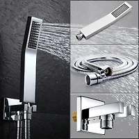 American Imaginations Kit de douche mural en acier inoxydable en couleur chromée AI-34365