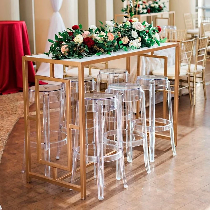 Heavenly Collection Clear Plastic Bar Stool SET OF 6