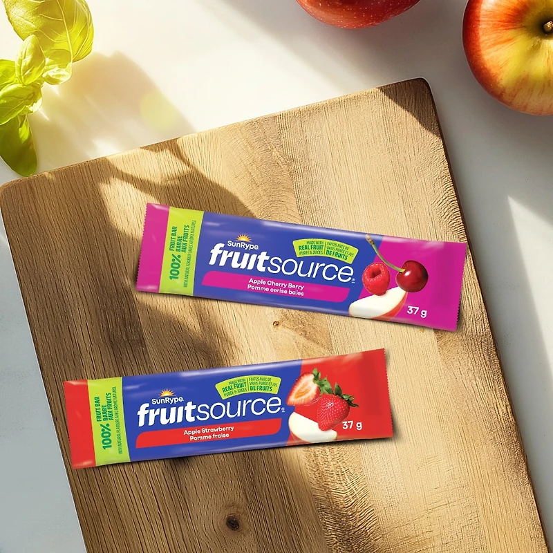 SunRype Fruitsource 100% Fruit Bar Pack, 12 x 37 g