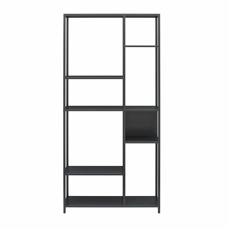 Systembuild Evolution Mission District Metal Bookcase Room Divider, Graphite