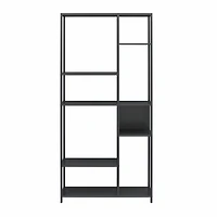 Systembuild Evolution Mission District Metal Bookcase Room Divider, Graphite