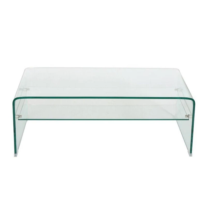 Waterfall Glass Coffee Table 14x 43x22