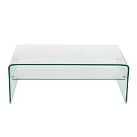 Waterfall Glass Coffee Table 14x 43x22