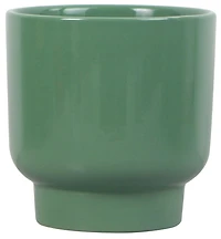 Mainstays 6in Petra Small Ceramic Green Planter, Stylish pot for small plants