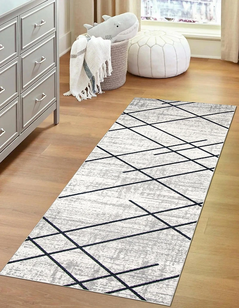 Tapis Lavable ECARPET Géométrique pour Chambre, Salon, Chambre d'Enfant, Couloir