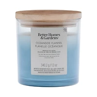 Better Homes & Gardens Scented 2-wick 12 oz. Parrafin Wax Ombre Jar Candle, Oceanside Flannel, Parrafin Wax Blend