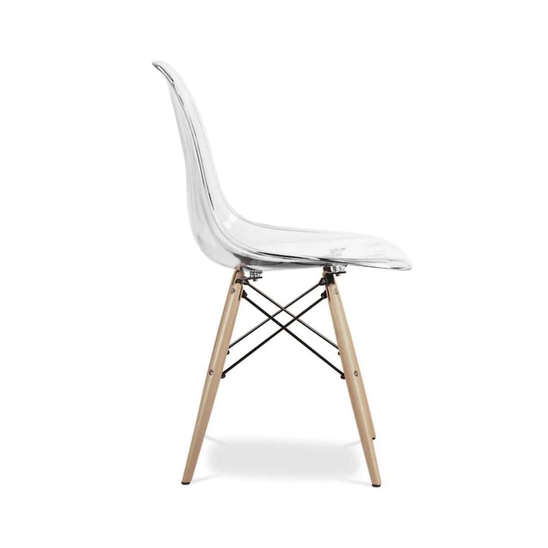 Heavenly Collection Clear Wood Chair