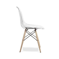 Heavenly Collection Clear Wood Chair