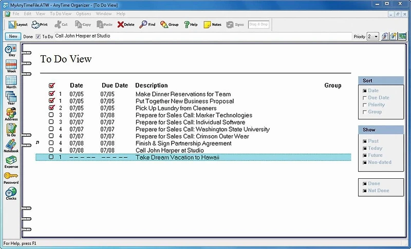 Organisateur à Tout Moment de Luxe 16 [Code Numérique]