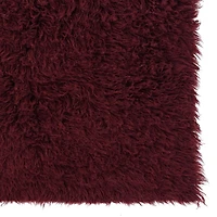 New Flokati 1400gr 2'4" x 8'6" Runner, Burgundy