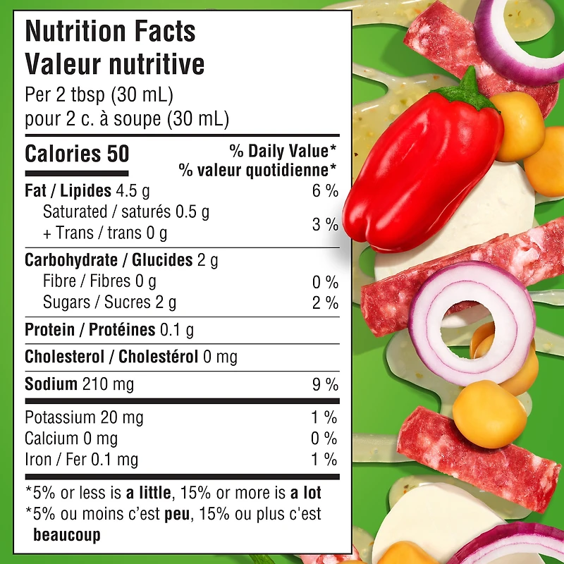 Vinaigrette Italienne Piquante, Bouteille KRAFT LIQUID DRESSING Zesty Italian