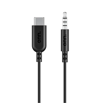 Câble auxiliaire USB-C vers 3,5 mm de1,8 m/6 pi de Onn.