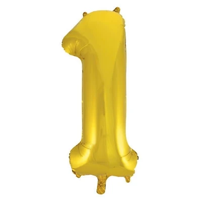 Unique's Gold Number 1 Shaped Foil Balloon 34"