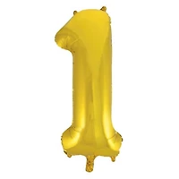Unique's Gold Number 1 Shaped Foil Balloon 34"