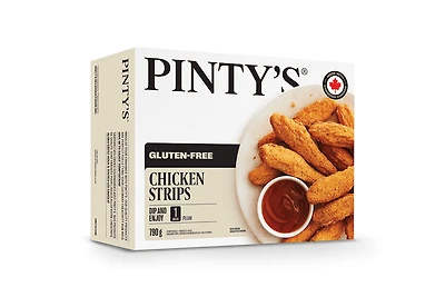 Pintys Chicken Strips. Breaded Chciken Cutlettes Breaded, Fully cooked, Pintys Chicken Strips