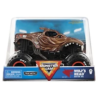 Monster Jam, Monster truck Wolf's Head officiel, véhicule en métal moulé à collectionner, échelle 1:24