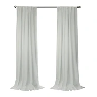 Loft Living Surrey filtrant la lumière Double Tetiere panneau de rideau 52 x 63 in Blanc