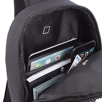 SWISS MOBILITY - STRIDE – SLING BAG FOR 14" LAPTOP WITH ADJUSTABLE SHOULDER STRAP - BLACK