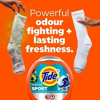 Capsules de détergent à lessive Tide Power Pods avec Febreze Sport, fraîcheur Febreze avec Sport Odor Defense 45CT