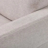 CorLiving Clara Modern Light Grey Upholstered Indoor Accent Armchair with Wood Legs