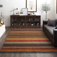 Mohawk Printed Indoor/Outdoor Avenue Stripe Nylon Area Rug 5'x8'