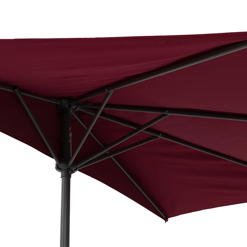Parasol d'extérieur CorLiving Versa de 2,6 m avec cadre en acier pour petits espaces